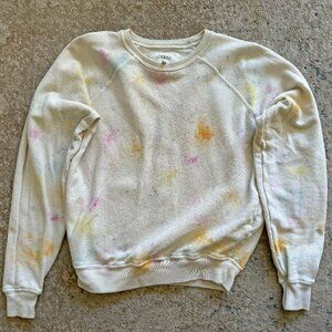 The GREAT. The Shrunken Sweatshirt Confetti Tie Dye SZ 0